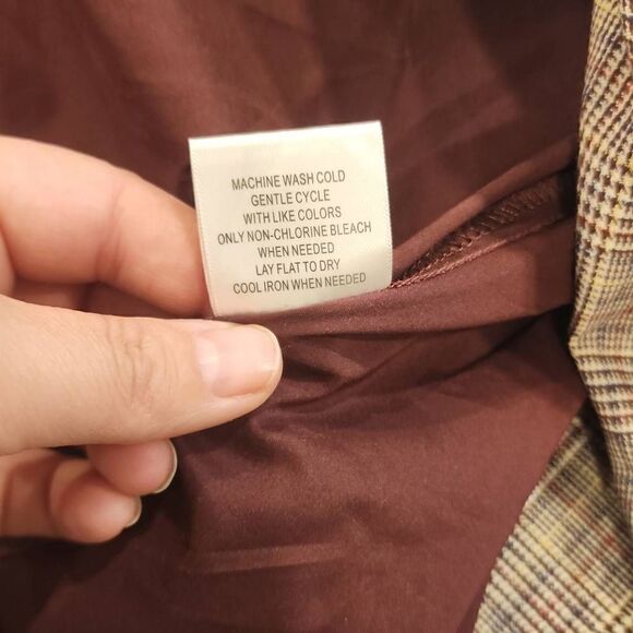 Modcloth Touch of Structure A-Line Maroon Plaid Lined Pleated Sleeveless Dress W - Picture 10 of 11